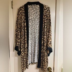 Cheetah Print Cardigan. Long, very light weight. Never worn.